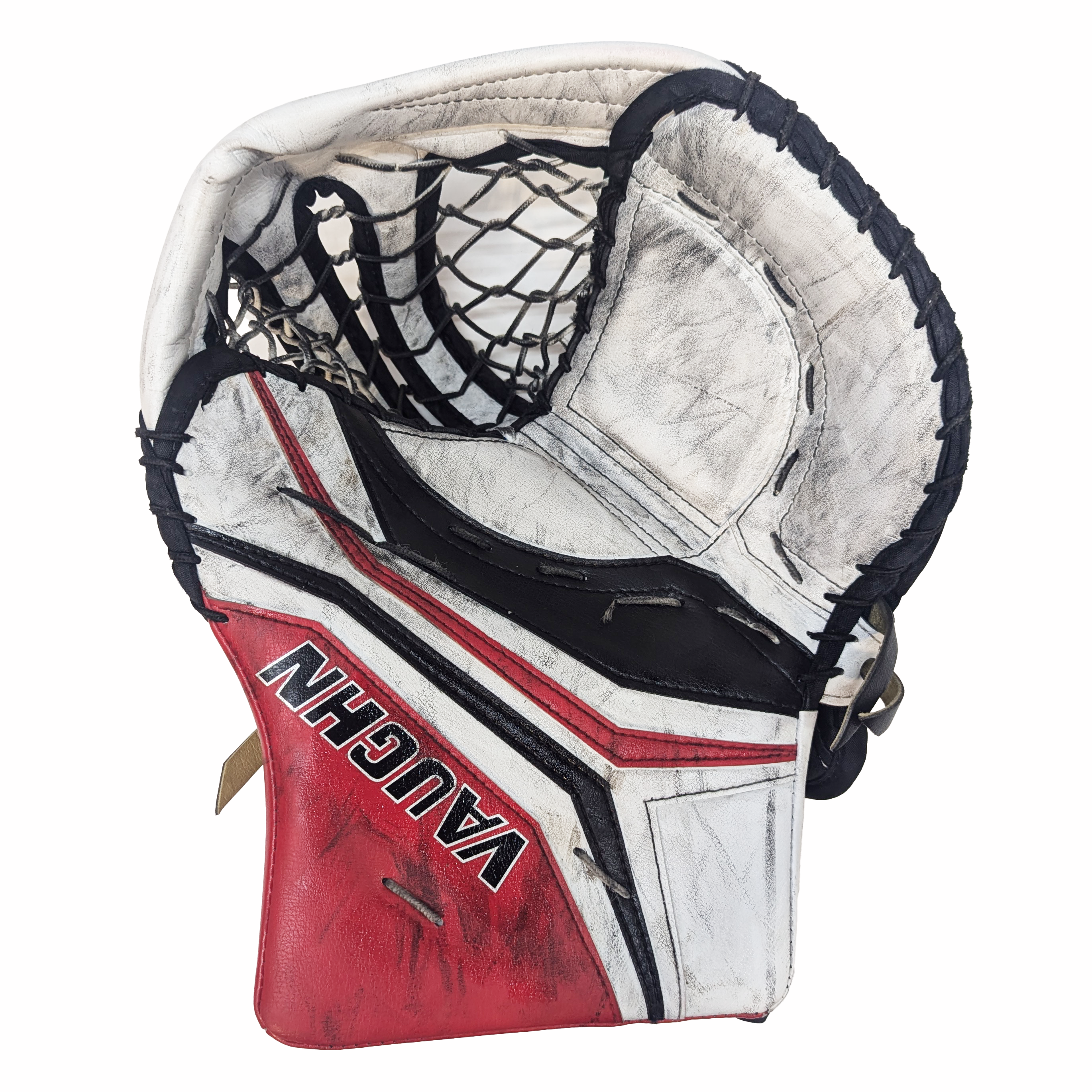 Vaughn Velocity V10 - Gant de gardien de but Pro Stock d'occasion (blanc/rouge/noir)
